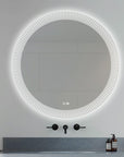 ROUND FRAME LED ANTI FOG MOTION SENSOR MIRROR 700MM DIAMETER
