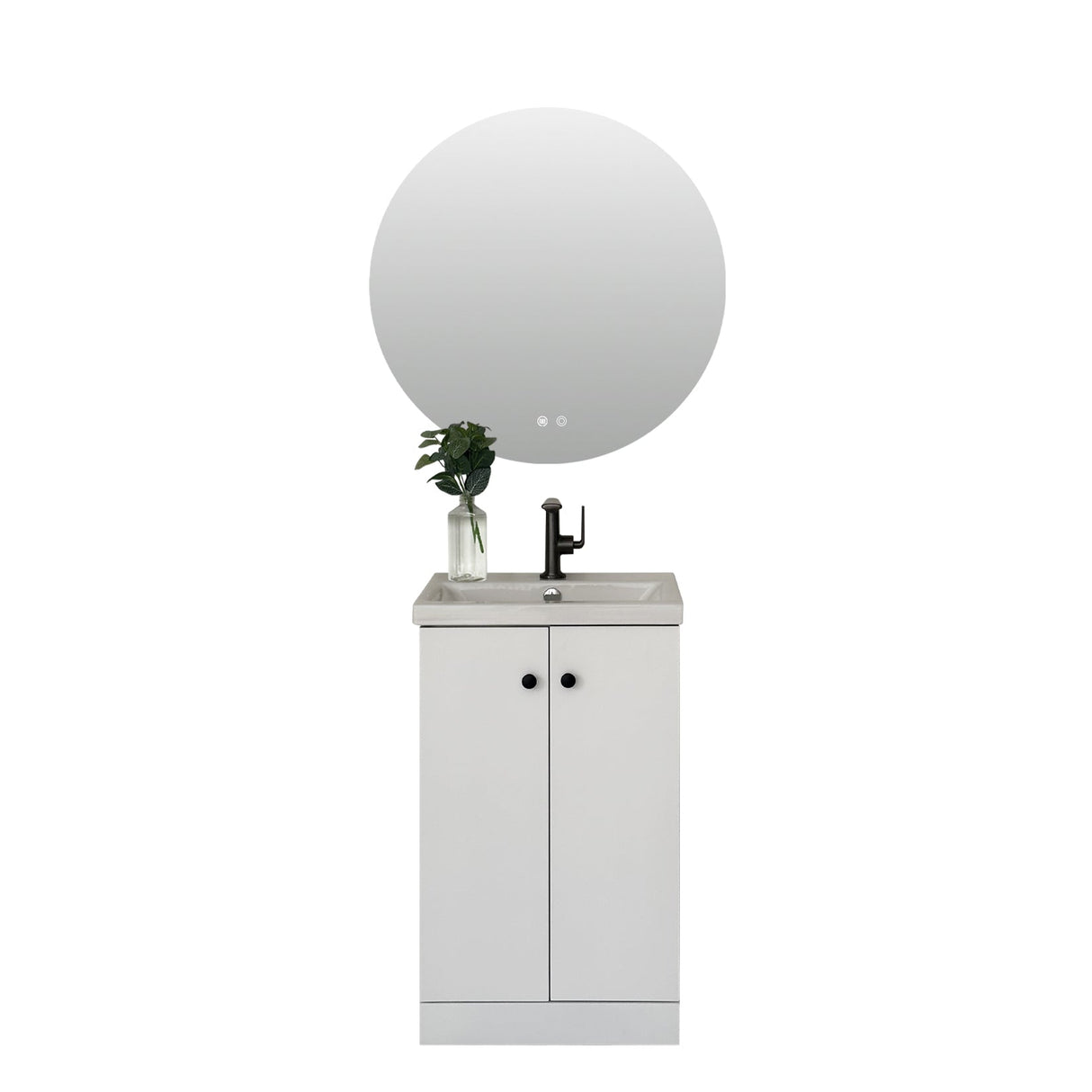 Helen white floor standing vanity 500mm