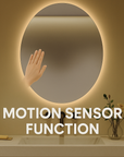 OVAL LED 800MM X 600MM / ANTI-FOG / MOTION SENSOR MIRROR