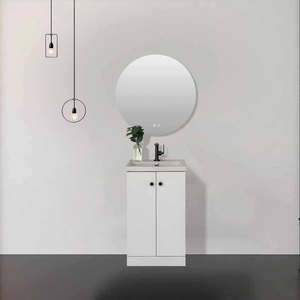 Helen white floor standing vanity 500mm