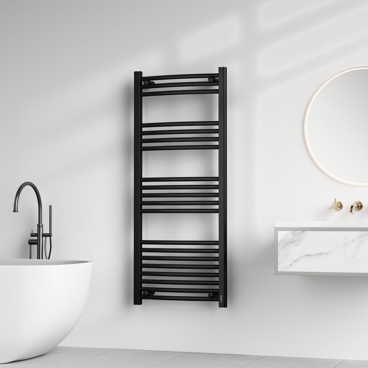Aurelux Heated towel rail matte black