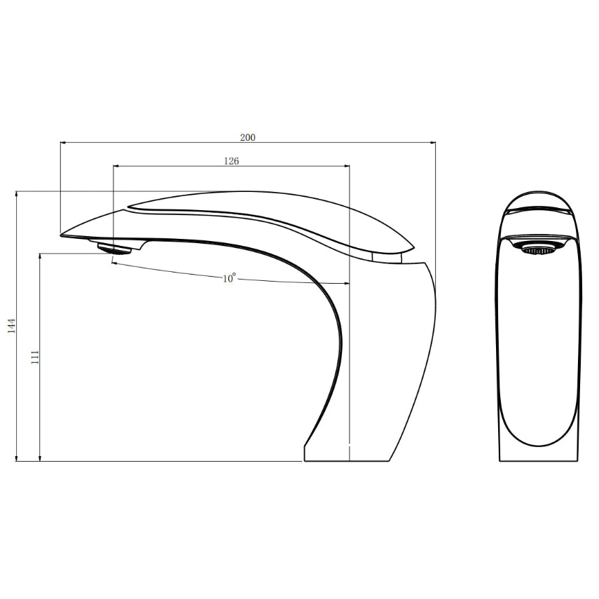 Universe Basin Mixer tap polished chrome