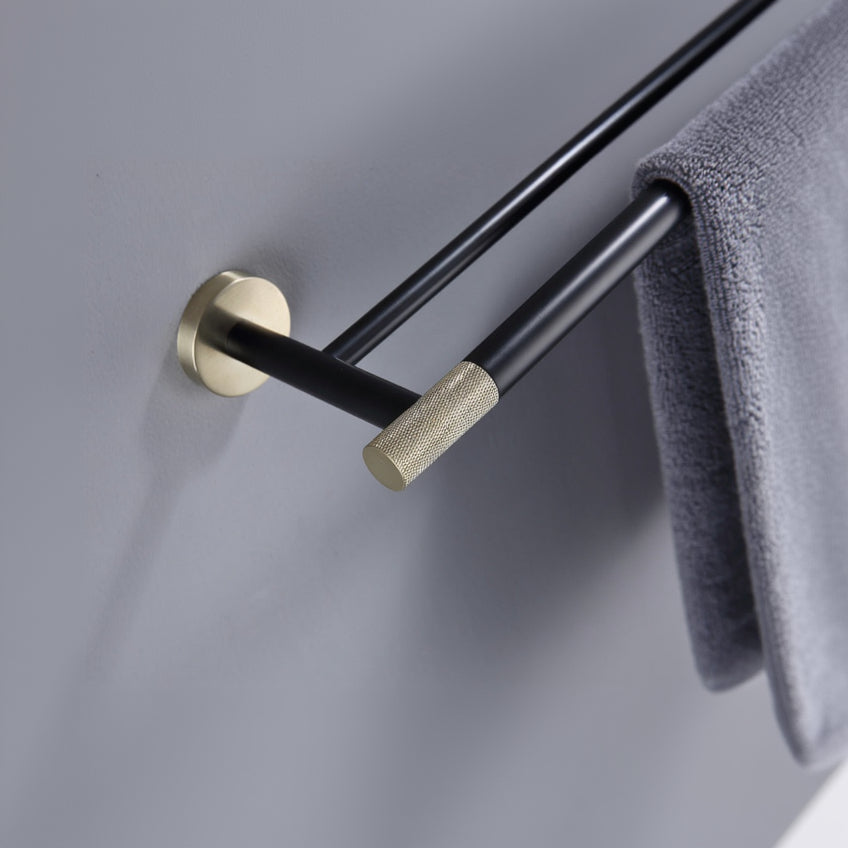 Lux Dual Towel Bar matte black & gold