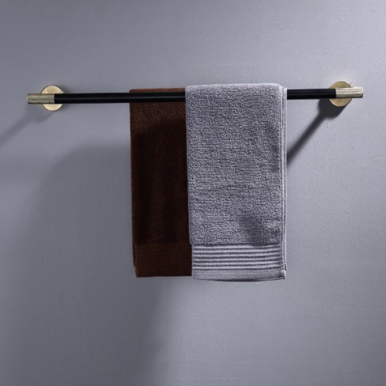Lux Dual Towel Bar matte black & gold