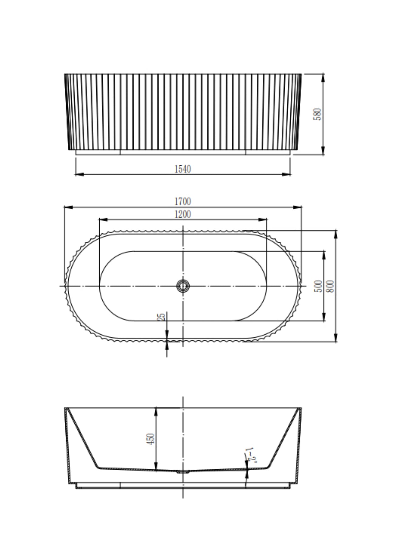Product dimensions
