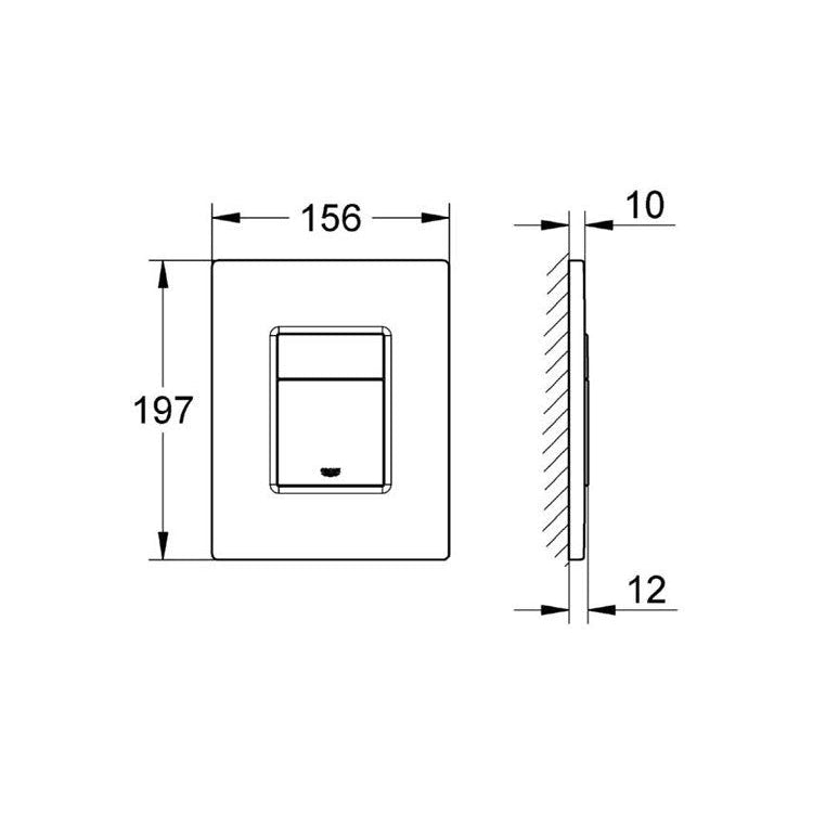 Grohe Skate Cosmopolitan WC Wall Flush Plate