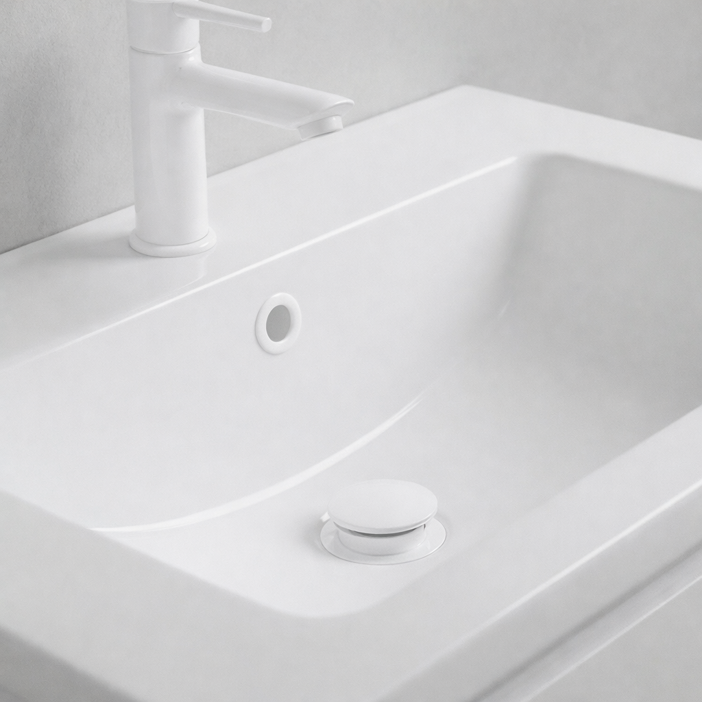 Basin Pop Up Slotted Waste white