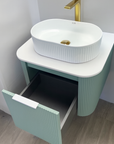 Brisa wall hung fluted vanity set 600mm X 500mm