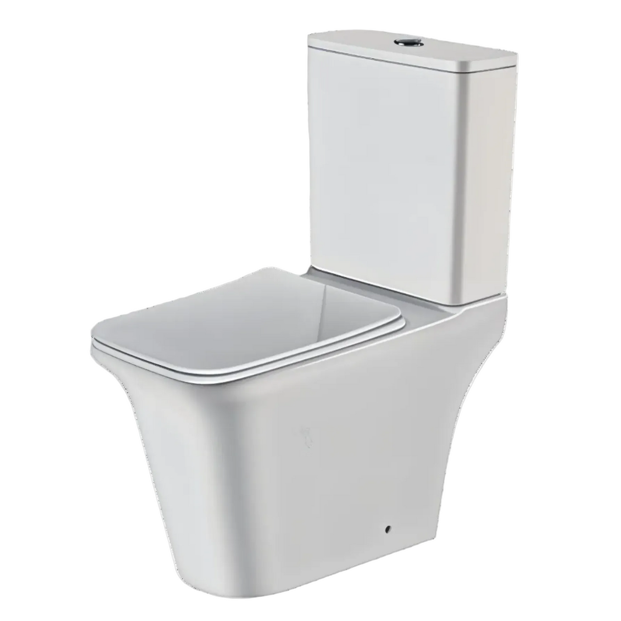 Pinnacle Close Coupled white Toilet open back pan