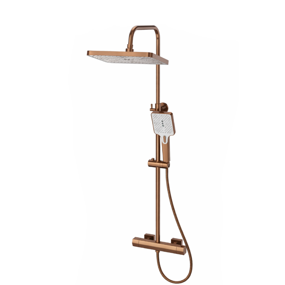 Cavano shower mixer brushed bronze