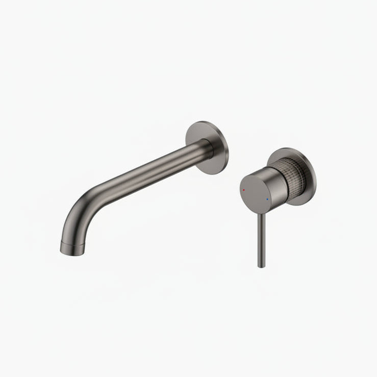 Tivra concealed basin/bath mixer tap gun metal grey