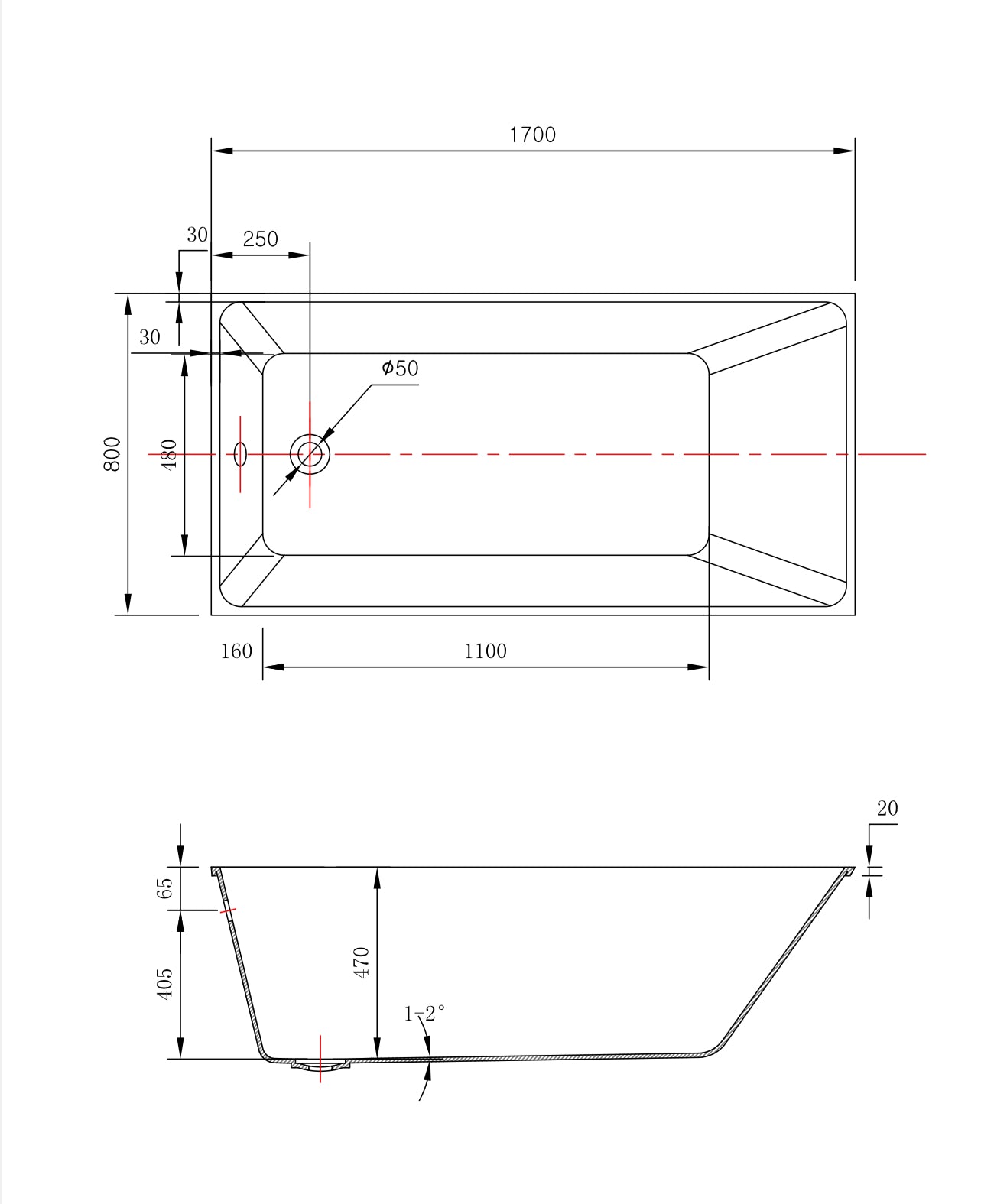 Product dimensions