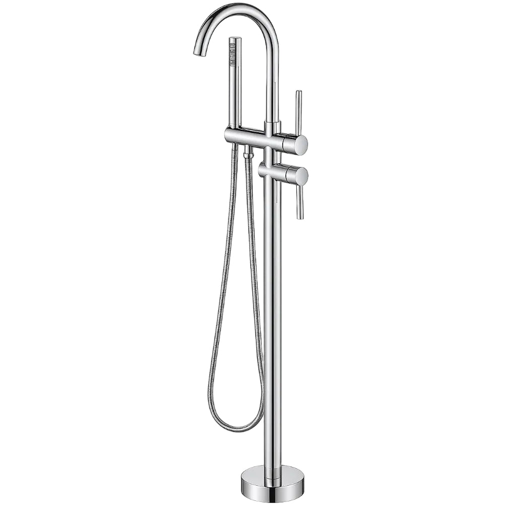 Tide free standing bathtub mixer polished chrome
