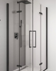 OLA Black Shower Enclosure 6MM Toughened Glass 900MM X 900MM X 1900MM