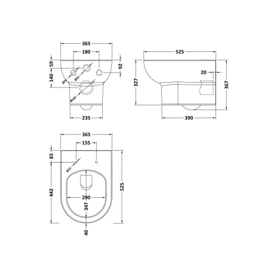 Arley Pro Azara Wall Hung Pan