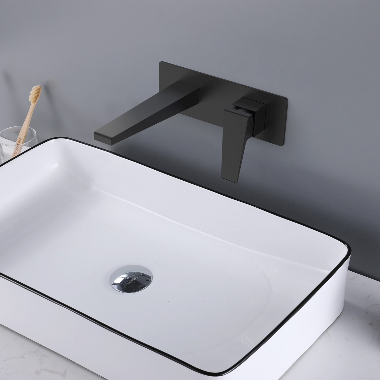 Nexa concealed basin/bath mixer tap matte black