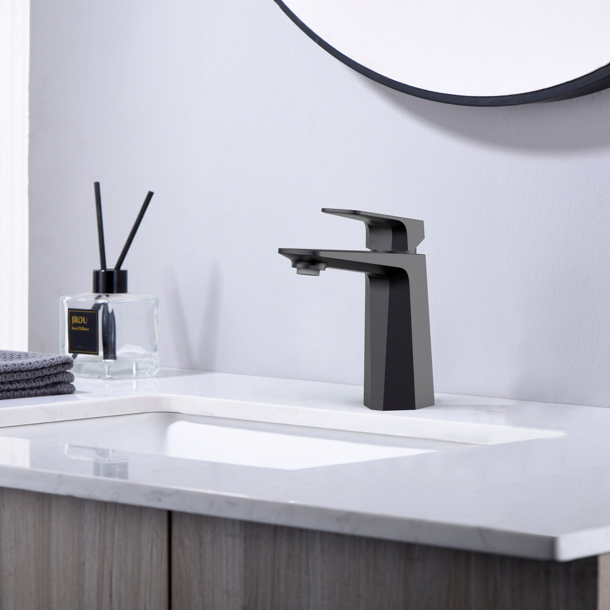 Strix basin mixer matt black