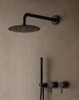 Coruni gun metal grey concealed shower mixer