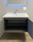 Perla grey wall hung vanity set 800MM X 500MM