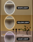 OVAL LED 800MM X 600MM / ANTI-FOG / MOTION SENSOR MIRROR