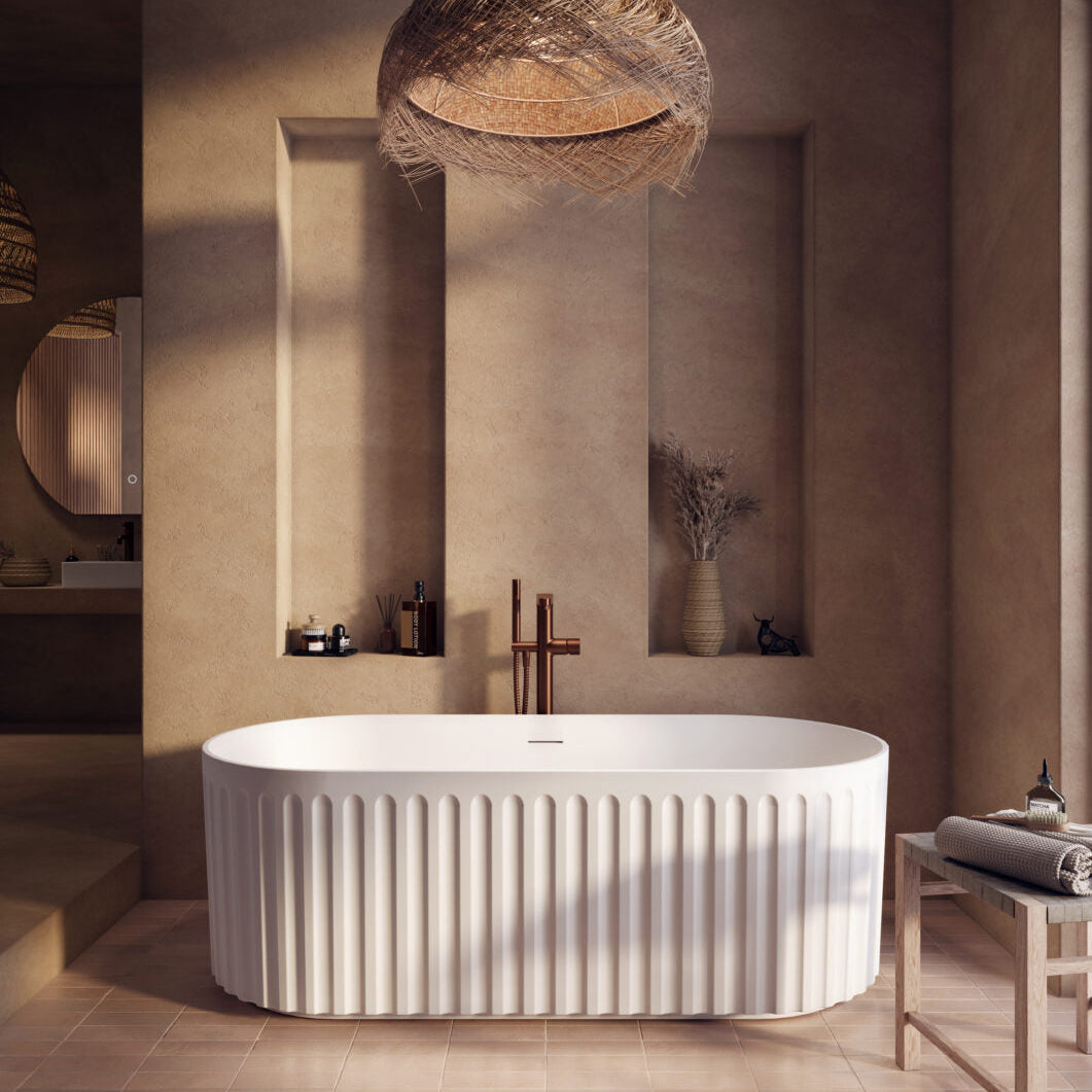 Lira Oval Fluted Bath 1700mm