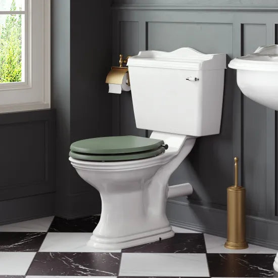 Bayswater Porchester Traditional Close Coupled Toilet With Seat