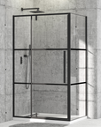 Saito Matte Black shower Enclosure 1000MM X 800MM - 800MM Door