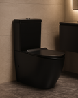Marvel Rimless closed couple toilet black - including toilet pan and seat