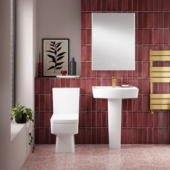 nuie Semi Flush to Wall Square Toilet Pan