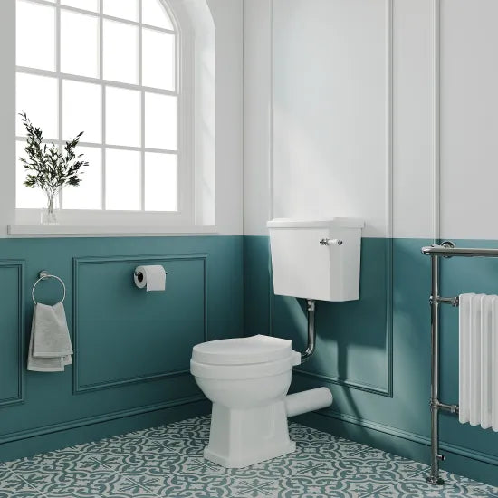 nuie Traditional Low Level Toilet With Cistern & Flush Pipe