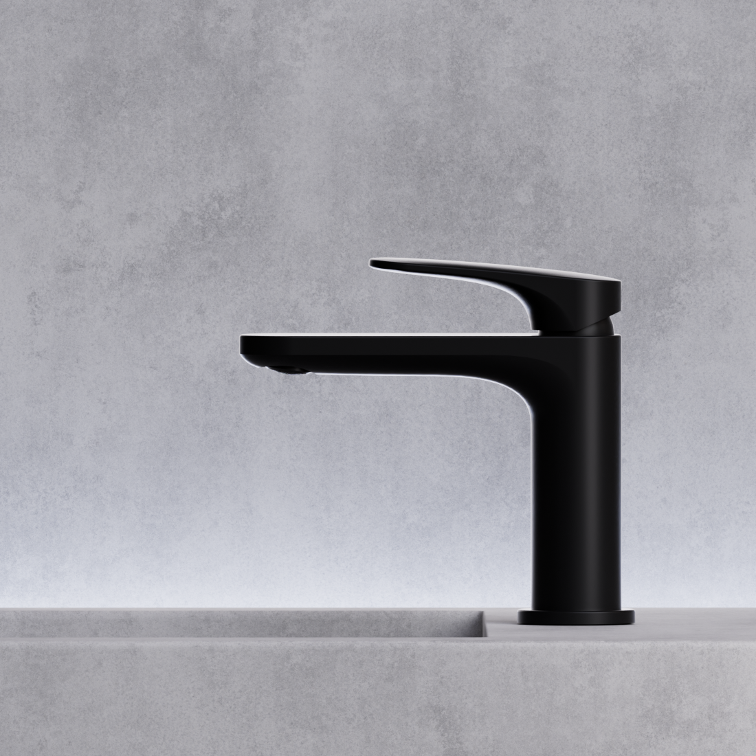 Ruvo basin mixer tap matte black