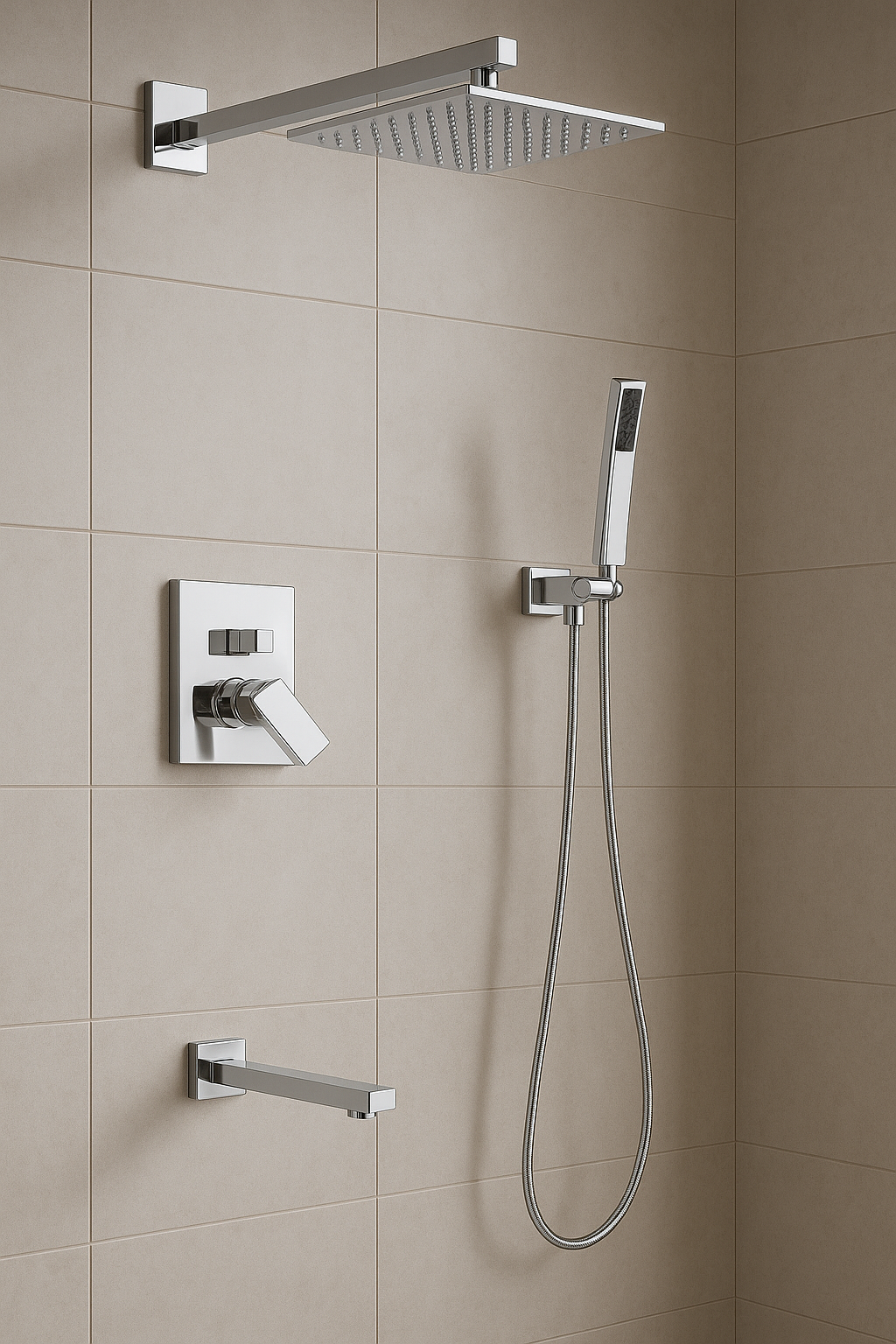 Polaris concealed shower mixer polished chrome