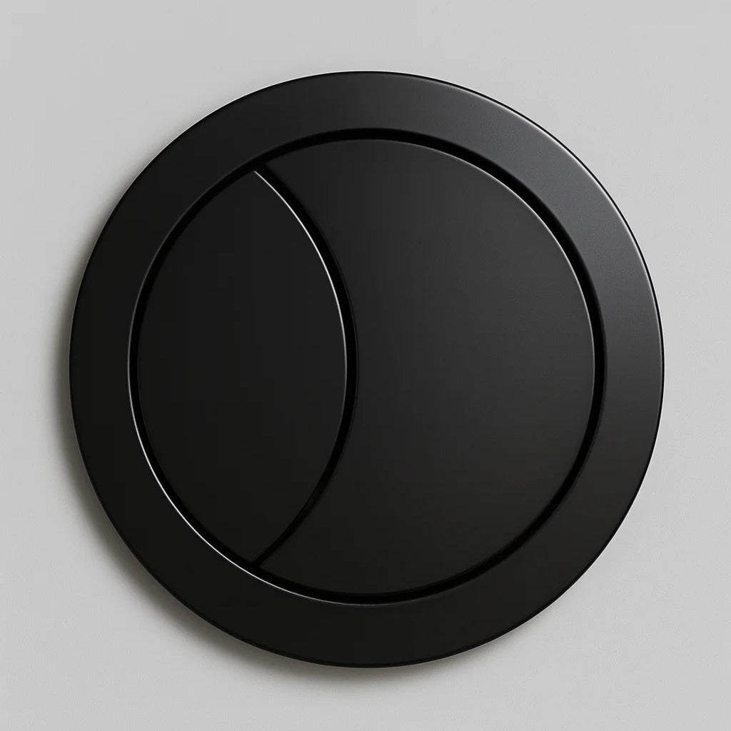 push flush button close coupled toilet matte black 38mm