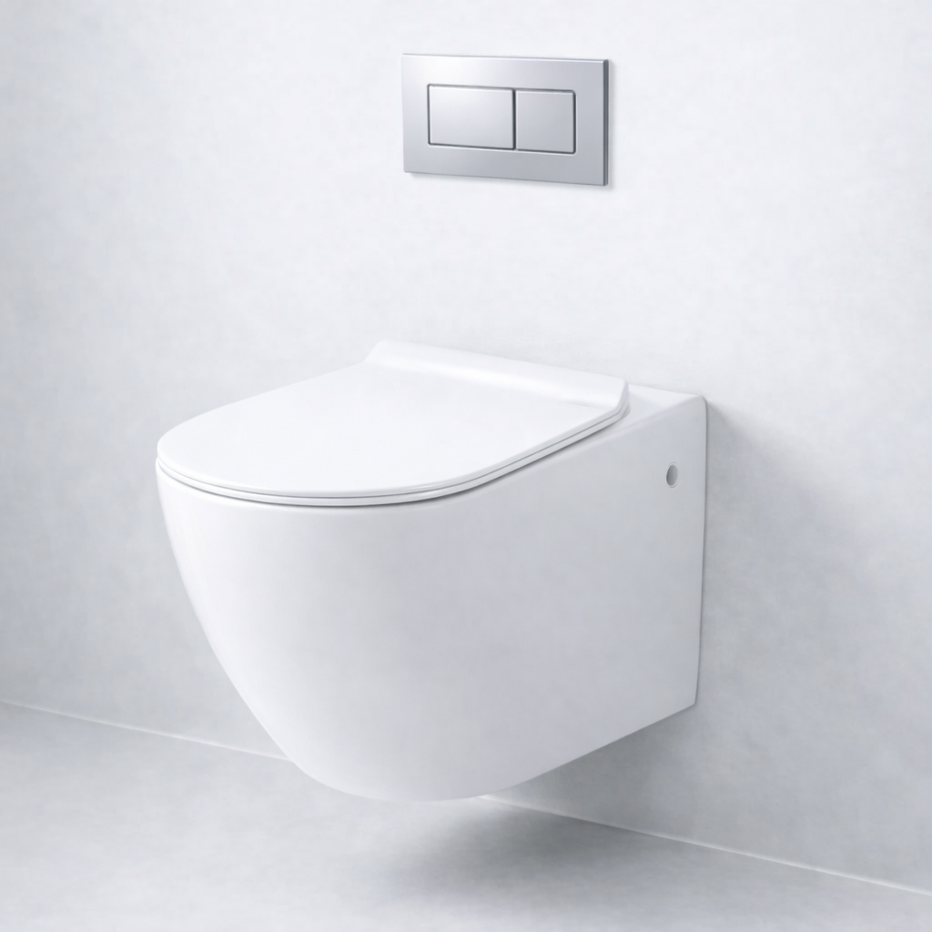 Tornado White Wall Hung rimless toilet