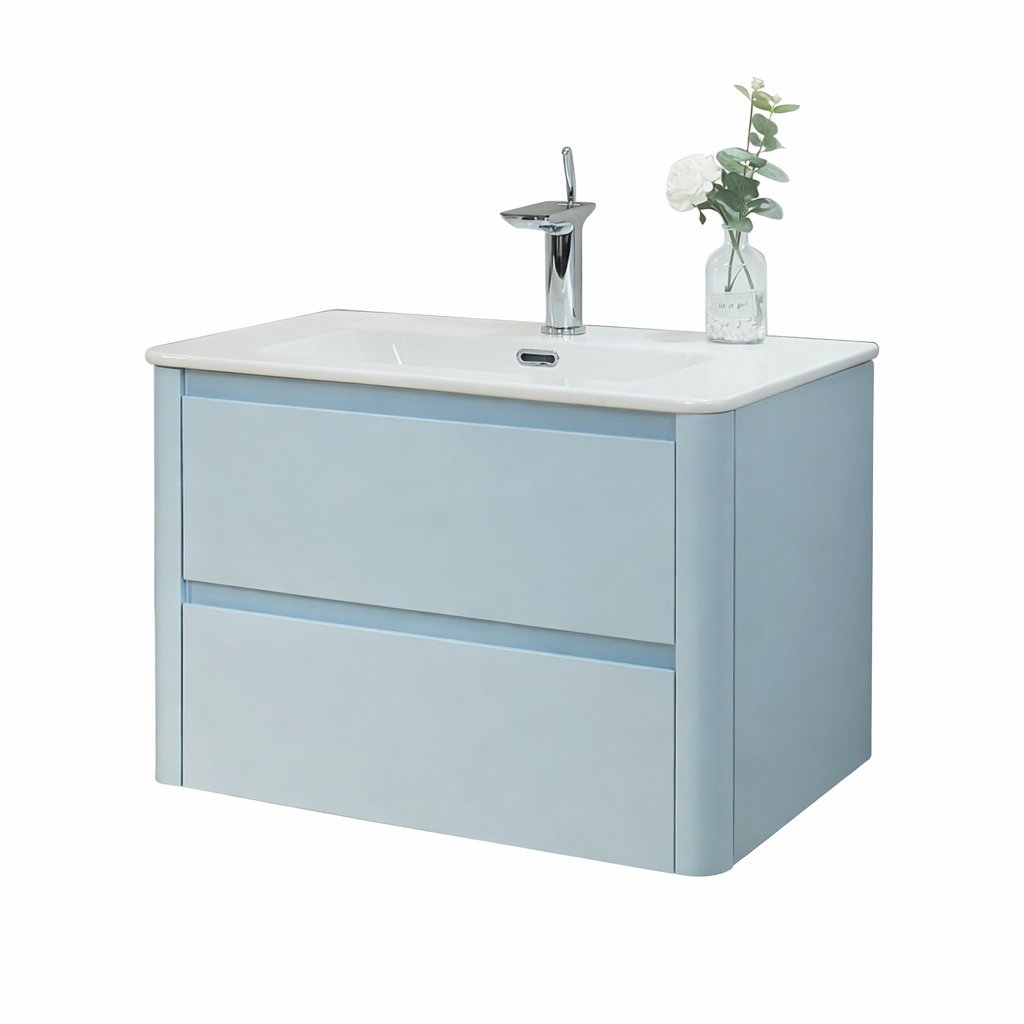 Leah Baby Blue wall hung vanity 700mm