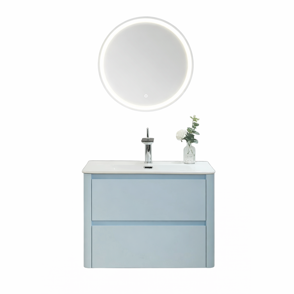 Leah Baby Blue wall hung vanity 700mm