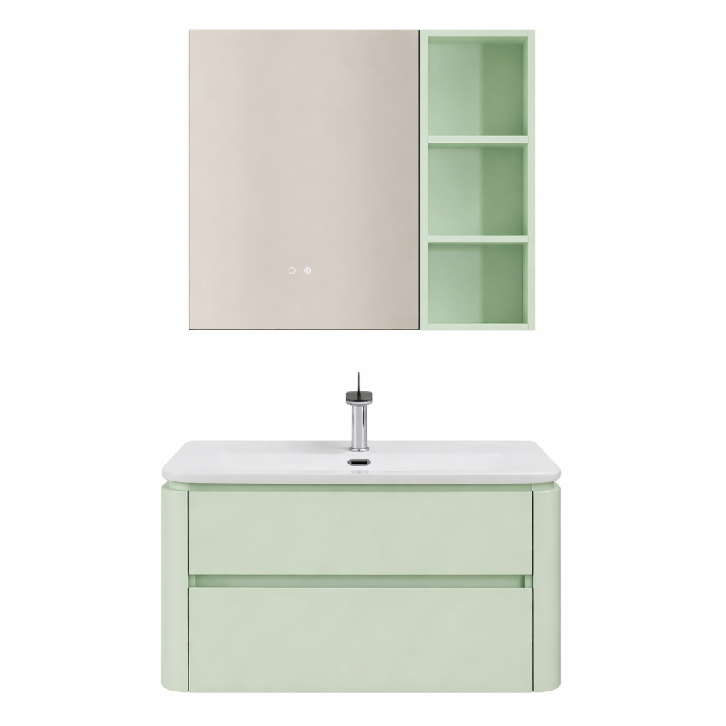Noble Lime Green wall hung vanity 800mm