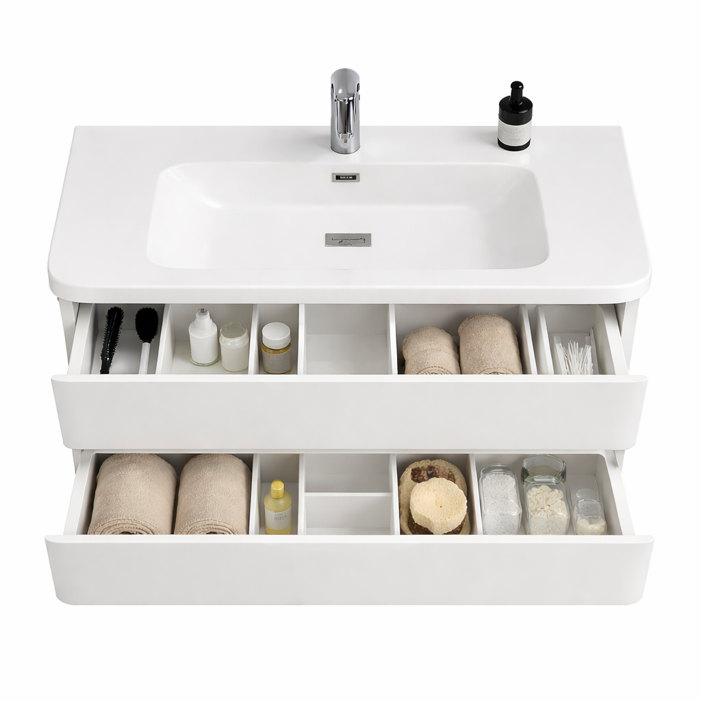 Wendy Matte White wall hung vanity 1000mm