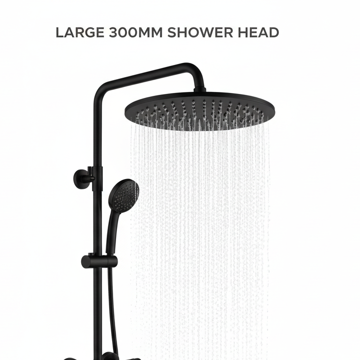 Aviro thermostatic shower mixer matte black