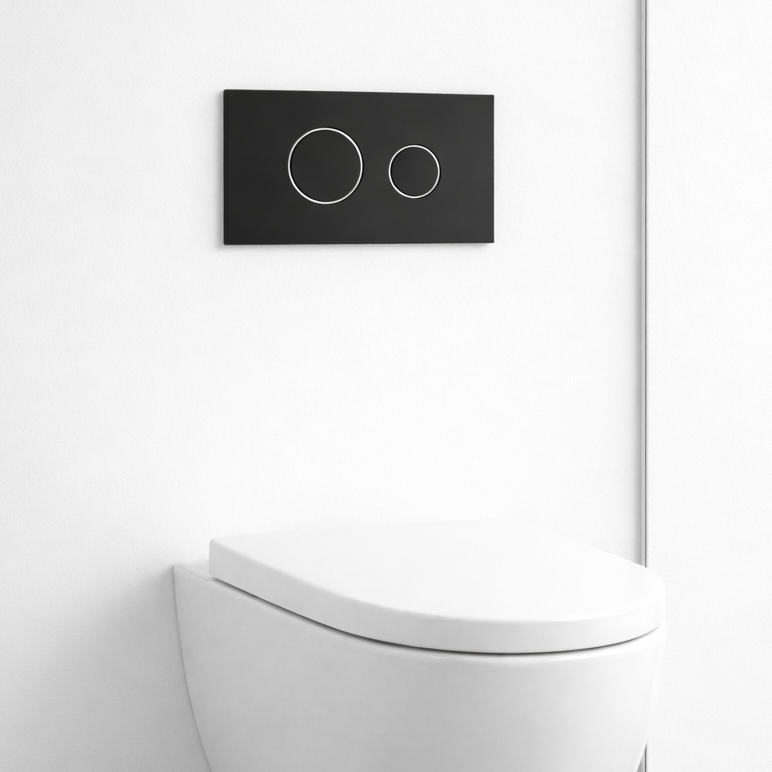 Circular Dual Flush Plate matte Black