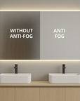 HORIZONTIAL LED ANTI FOG MOTION SENSOR MIRROR 800MM X 600MM