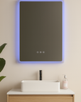 VERTICAL HALOGLOW LED ANTI FOG MOTION SENSOR MIRROR 400MM X 700MM