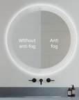 ROUND FRAME LED ANTI FOG MOTION SENSOR MIRROR 700MM DIAMETER