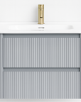 Vano wall hung fluted vanity set 600mm X 500mm