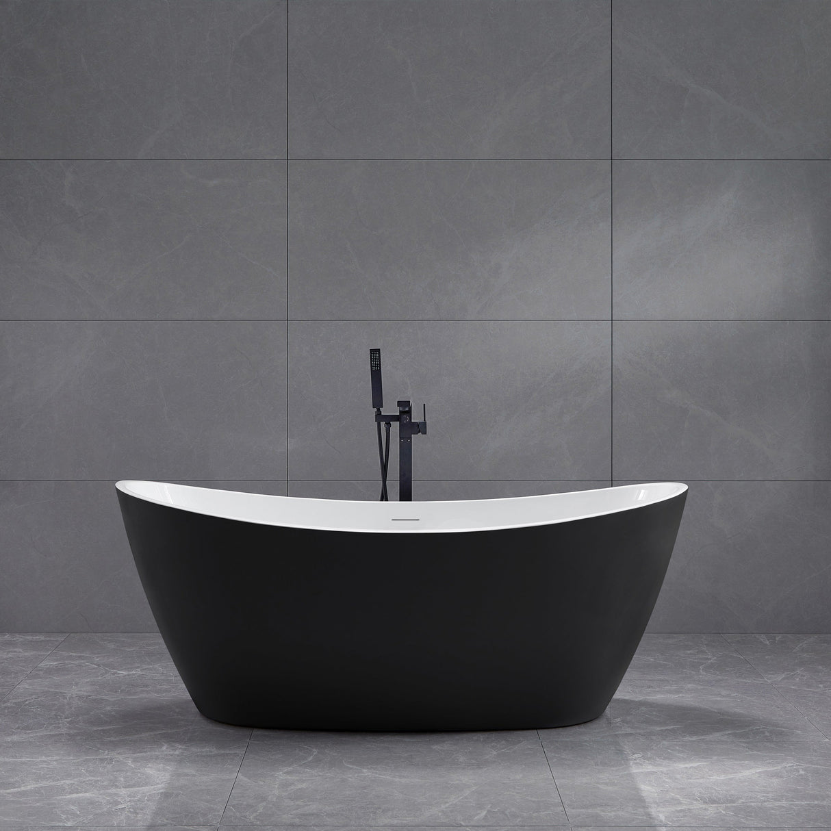 NOIR Freestanding Bathtub black/white 1710mm