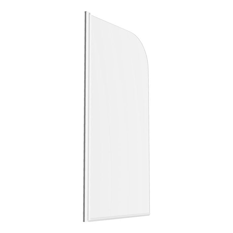 800x1400mm Radius Bath Screen (6mm) - Chrome
