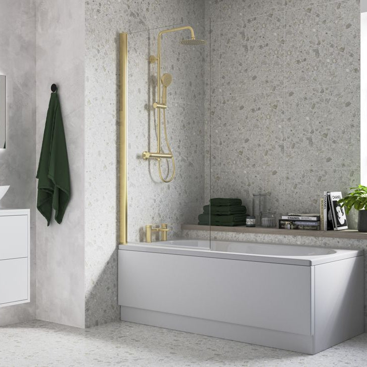 800x1400mm Square Bath Screen (6mm)