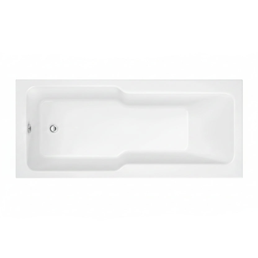 Ocala Straight 1700x750x550mm 0TH "C" Shower Bath w/Legs