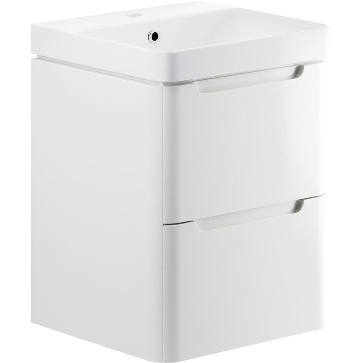 Lambra 2 Drawer Wall Hung Cloakroom vanity Unit