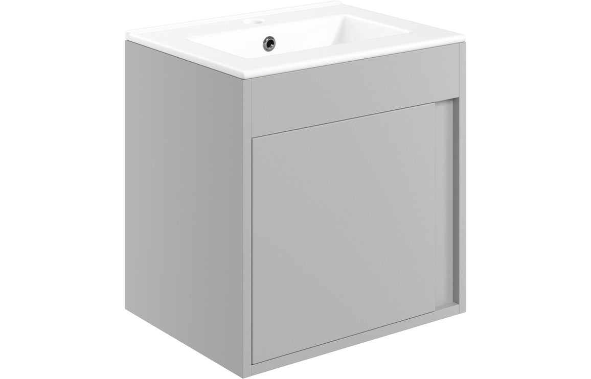 Elements 510mm x 390mm Wall Hung vanity Unit - Matt Light Grey